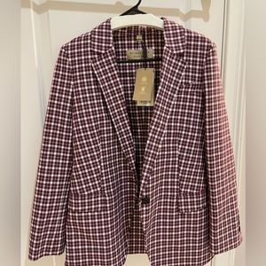 Burberry Burgundy Blazer, New with Tags